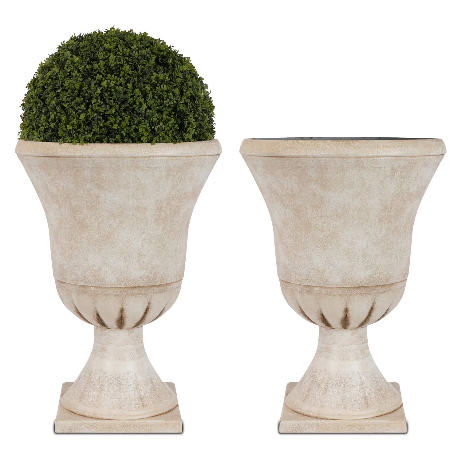 Worth urn planter front view showing classic silhouette and curb appeal