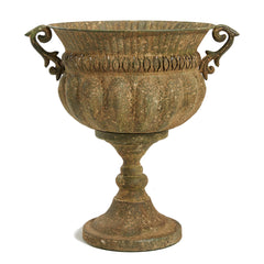 Worth bronze urn front view showing classic silhouette and curb appeal