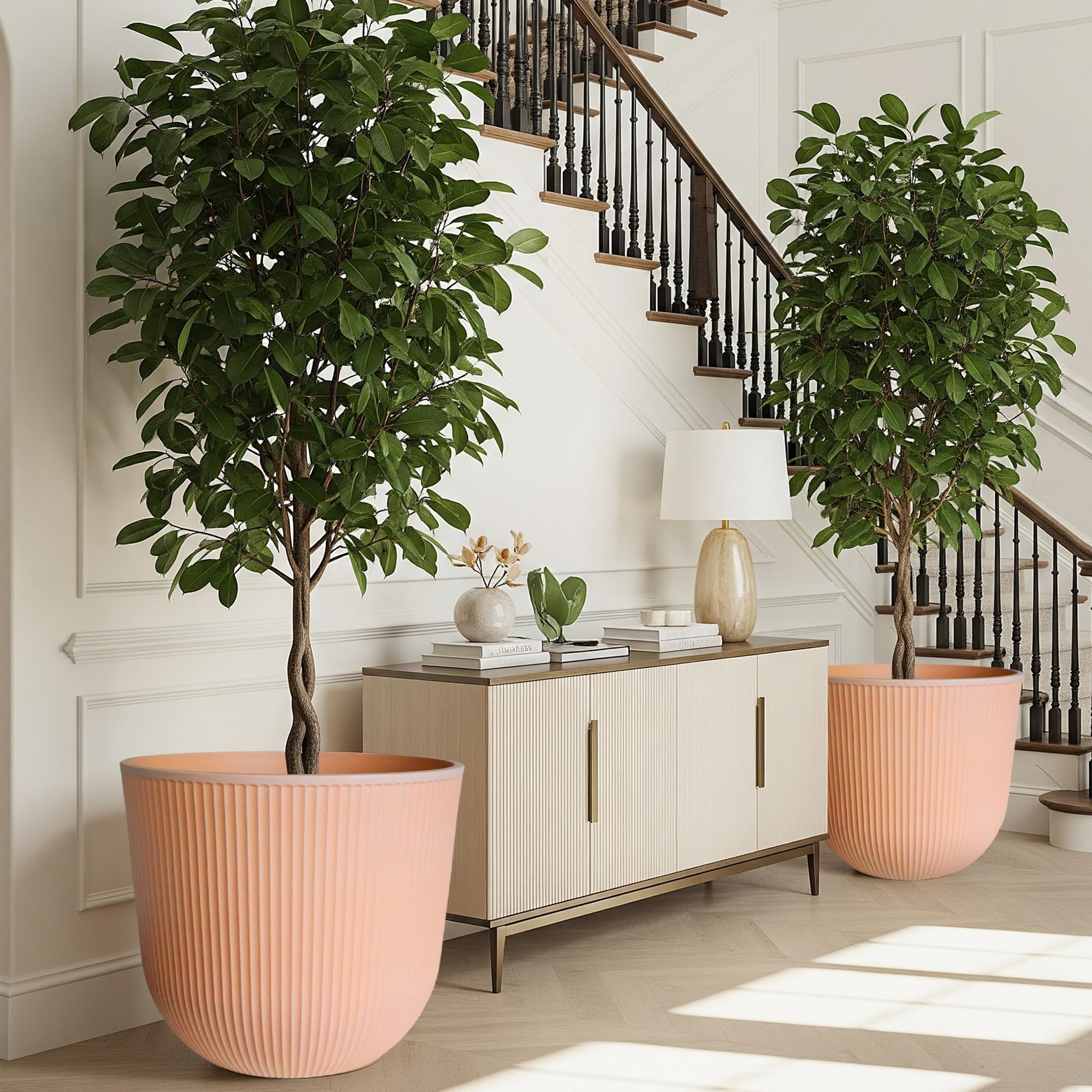 Worth Garden planter in use on patio with greenery, benefit: weather-resistant outdoor styling