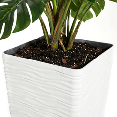 Worth planter in use with snake plant demonstrating vertical greenery display
