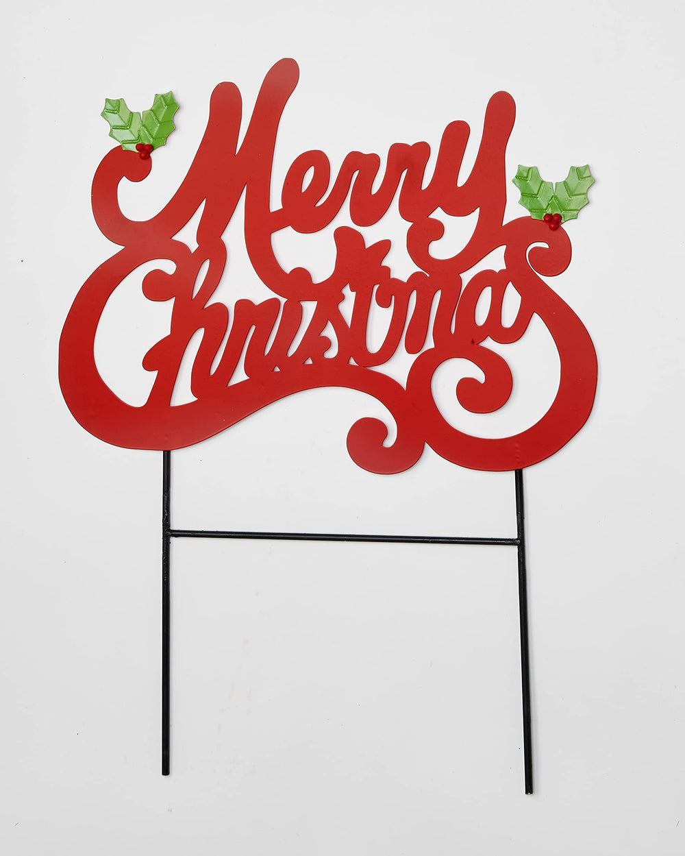 Worth Imports front view of Merry Christmas stake adding festive curb appeal