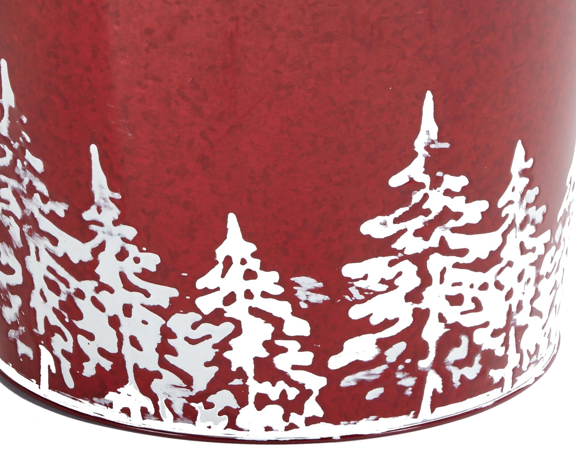 Worth Imports close-up of white tree design and painted texture highlighting decorative detail