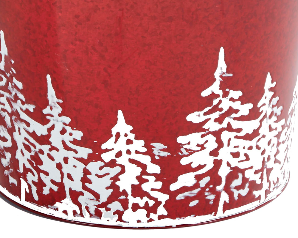 Worth Imports close-up of white tree design and painted texture highlighting decorative detail