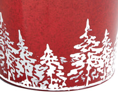 Worth Imports close-up of white tree design and painted texture highlighting decorative detail