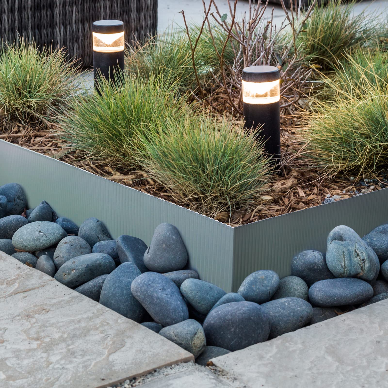 Worth installed edging in ground creating a crisp lawn-to-bed separation