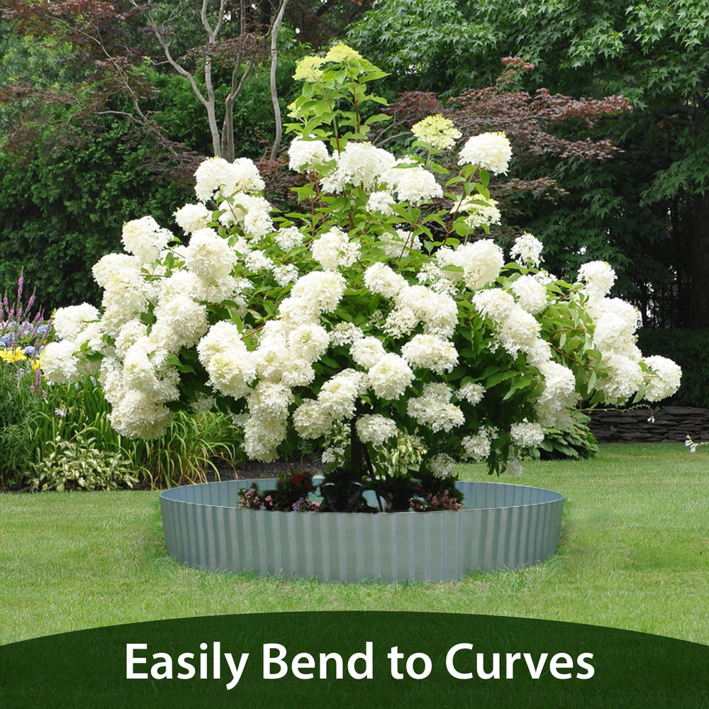 Worth installed as a curved tree ring showing tidy mulch containment benefit