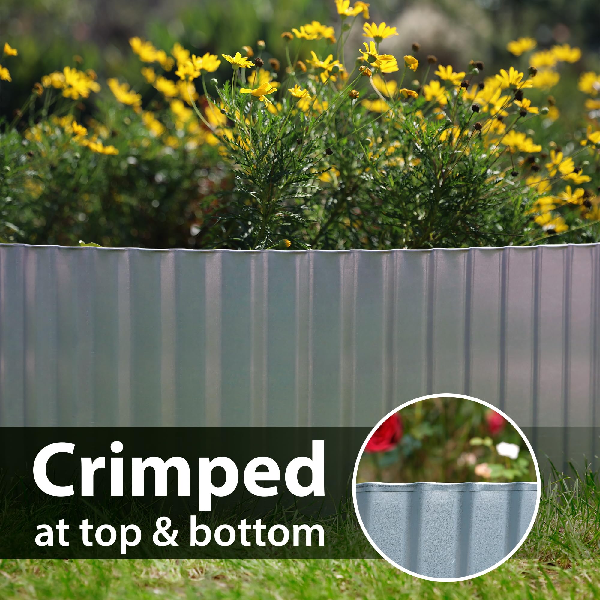 Worth used as straight lawn border illustrating clear separation and neat edge