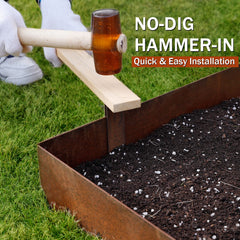 Worth in-use garden border between lawn and flowerbed demonstrating clean separation benefit