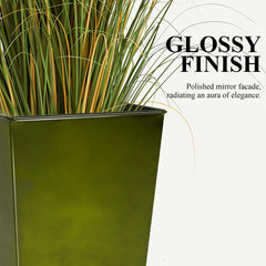 Worth close-up of glazed green finish highlighting durable smooth enamel