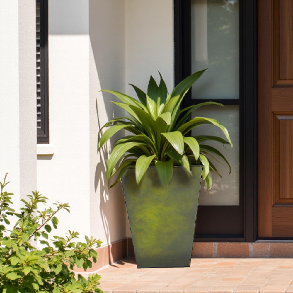 Worth planter styled at an entryway with plants, enhancing curb appeal and welcoming decor