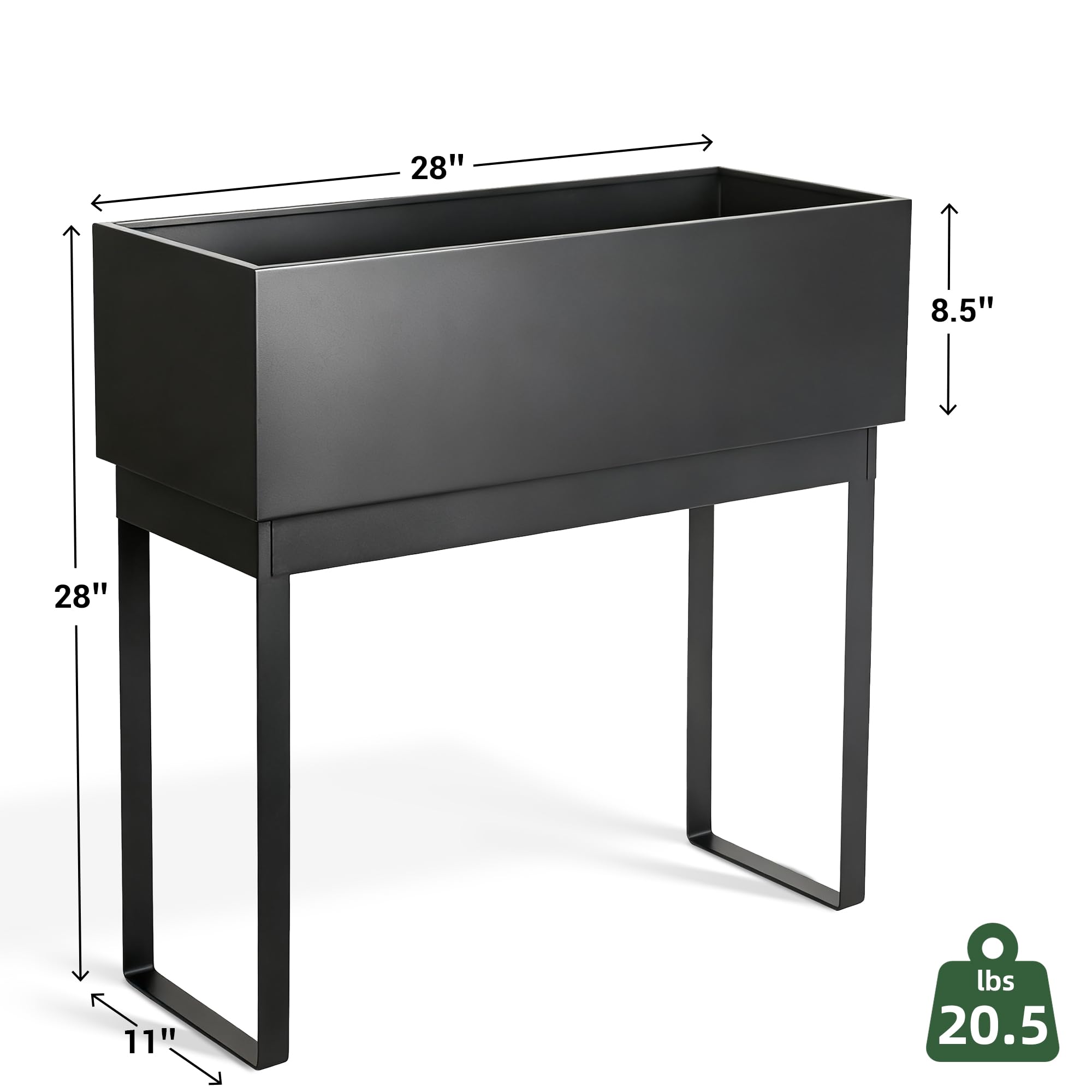 WORTH planter in use with mixed herbs, shows ergonomic planting and easy harvesting benefit