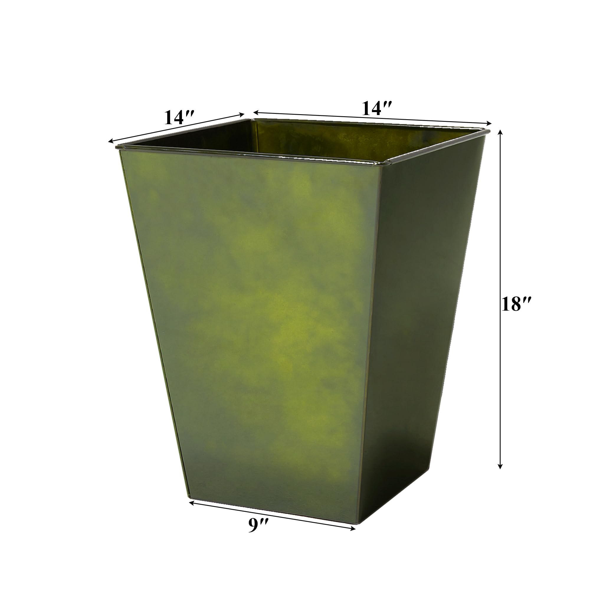 Worth planter next to chair to show 18-inch height and scale for placement decisions