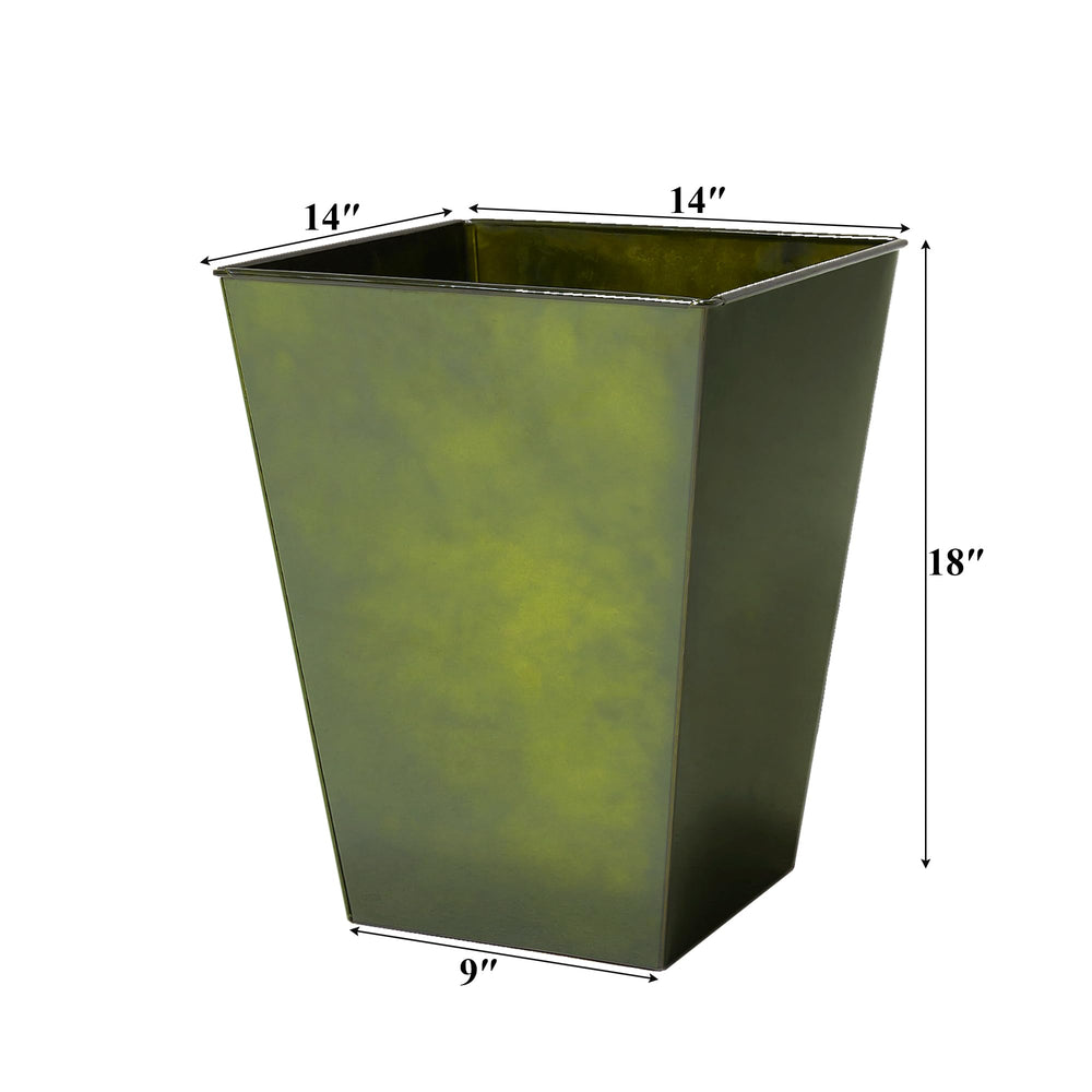 Worth planter next to chair to show 18-inch height and scale for placement decisions
