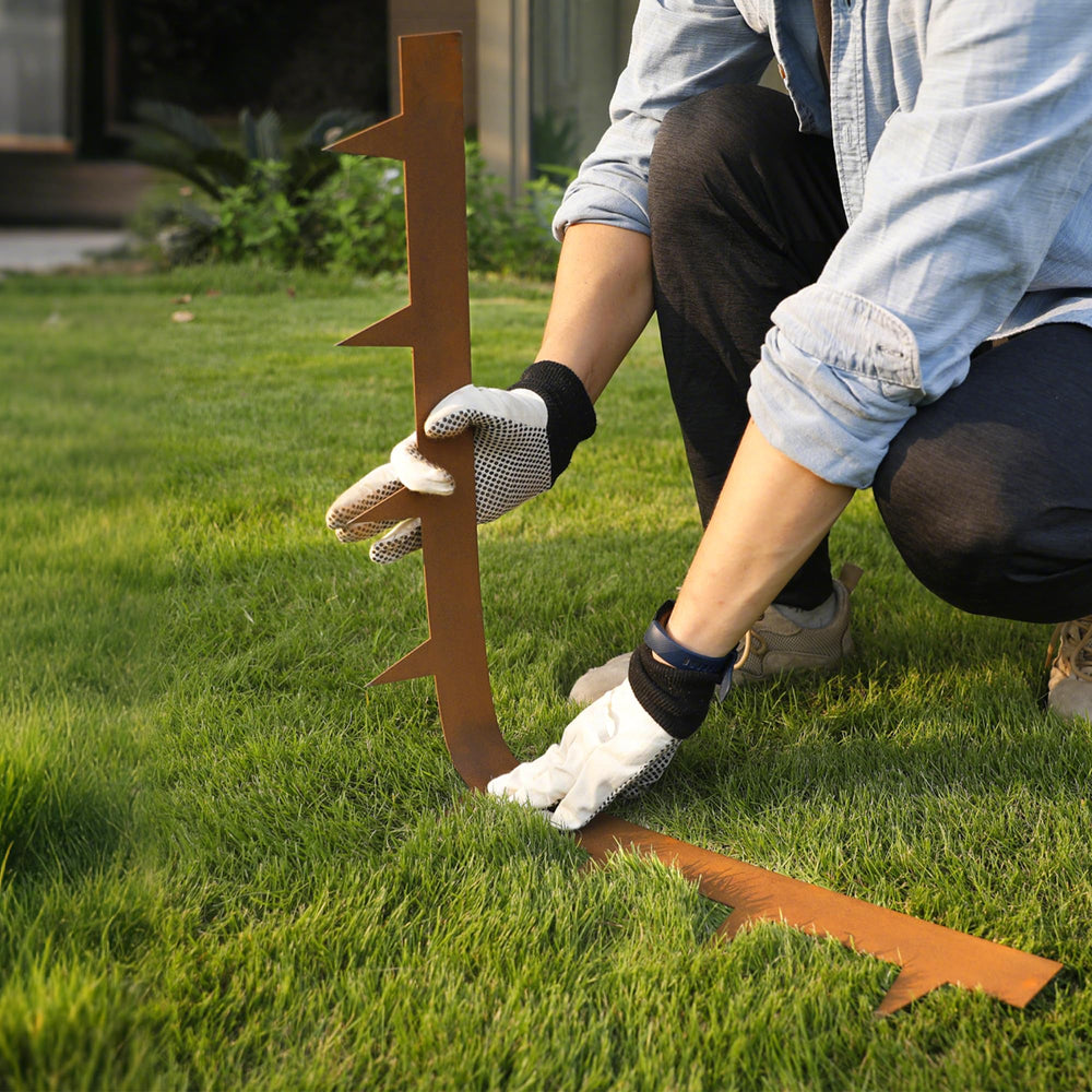Side profile of Worth edging showing 2 inches visible height for clean border