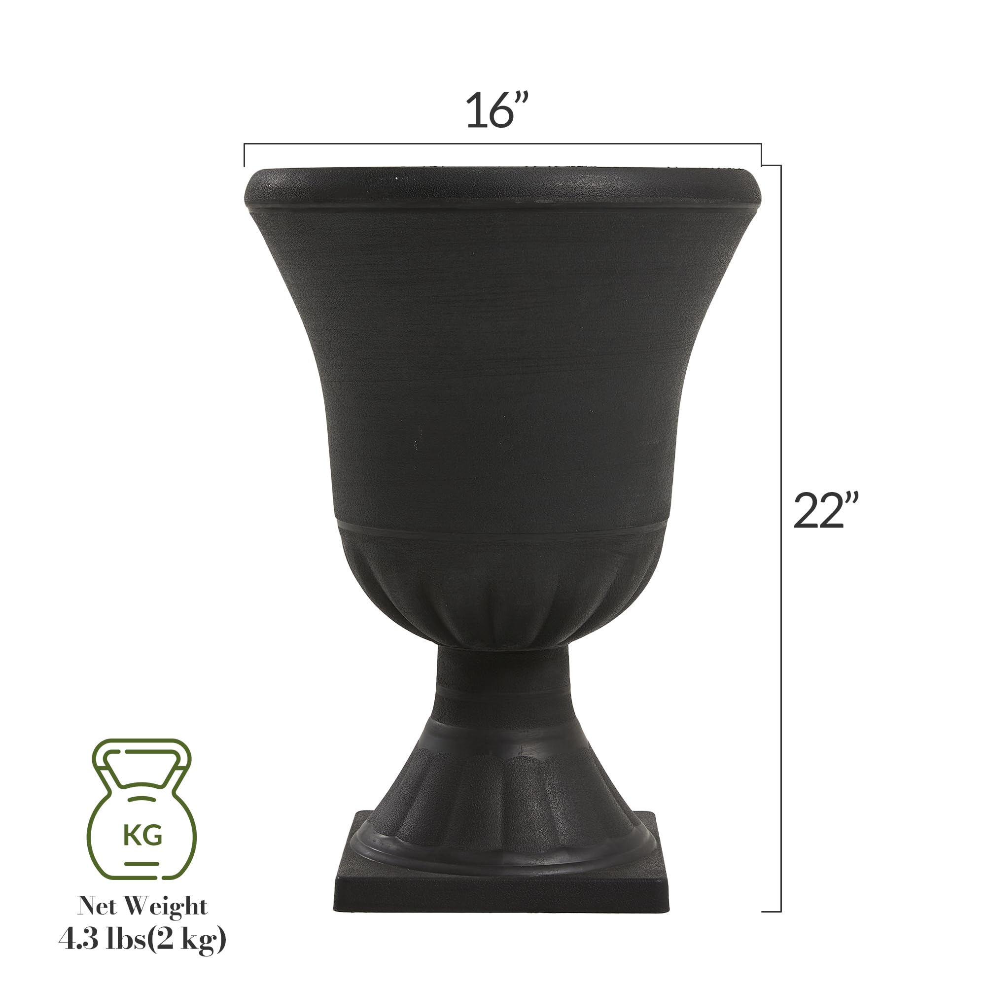 Worth drainage plug detail showing removable plug for watering control