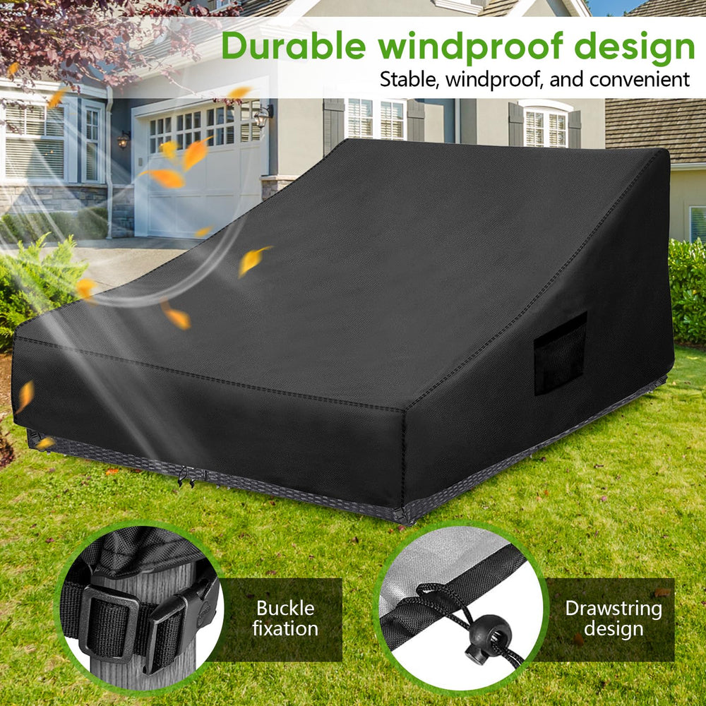 WORUO cover next to tape measure illustrating 61x54x28 inch sizing