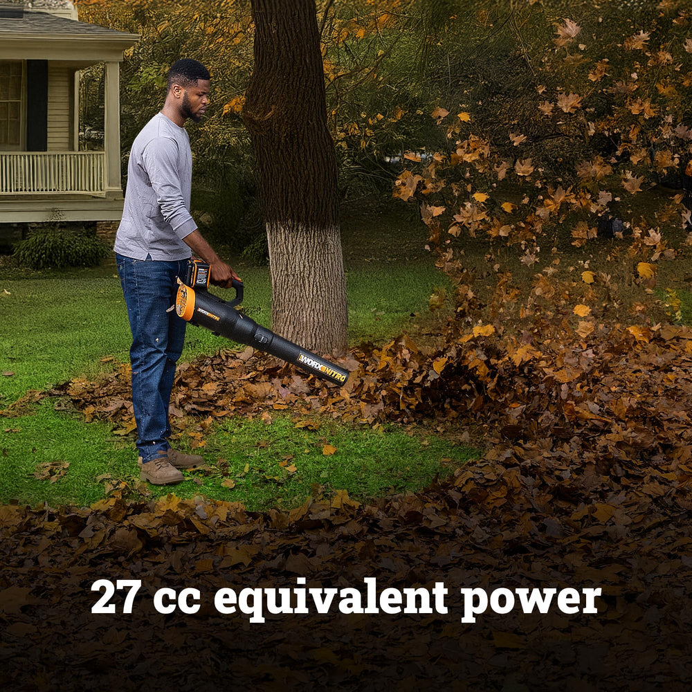 WORX two 4.0Ah batteries and dual charger showing quick recharge convenience