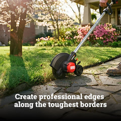 WORX close-up of 7-inch blade highlighting clean-cutting performance