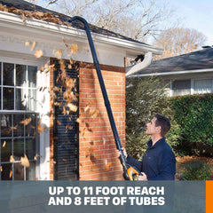 WORX kit attached to blower demonstrating secure fit advantage