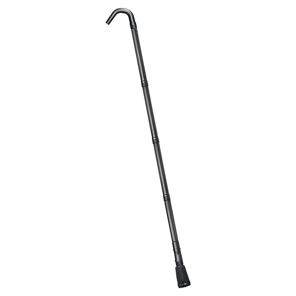 WORX gutter tube beside measuring tape showing adjustable 11-foot reach