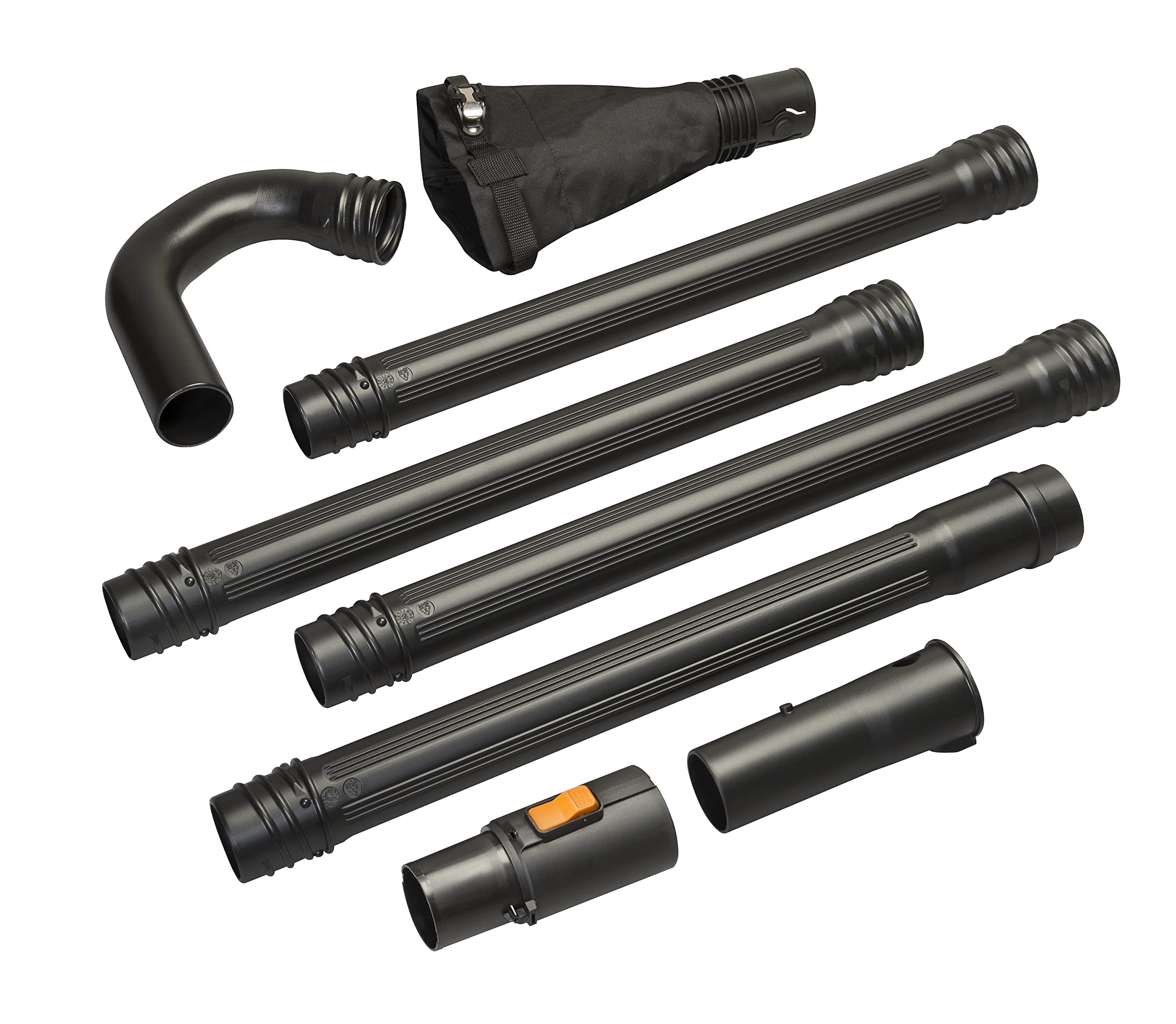 WORX GutterPro front attachment mounted on blower showing secure fit and safer ground cleaning