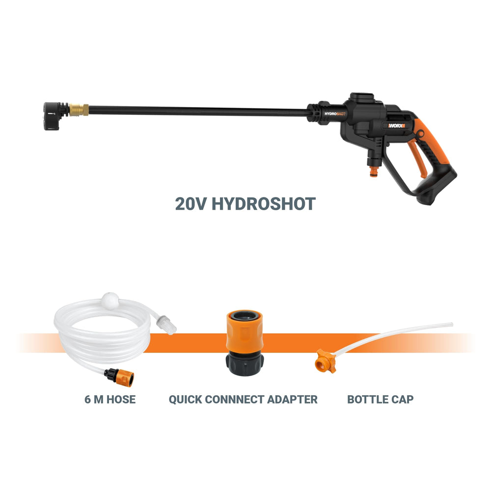 WORX draw hose pulling water from a pool for remote cleaning convenience