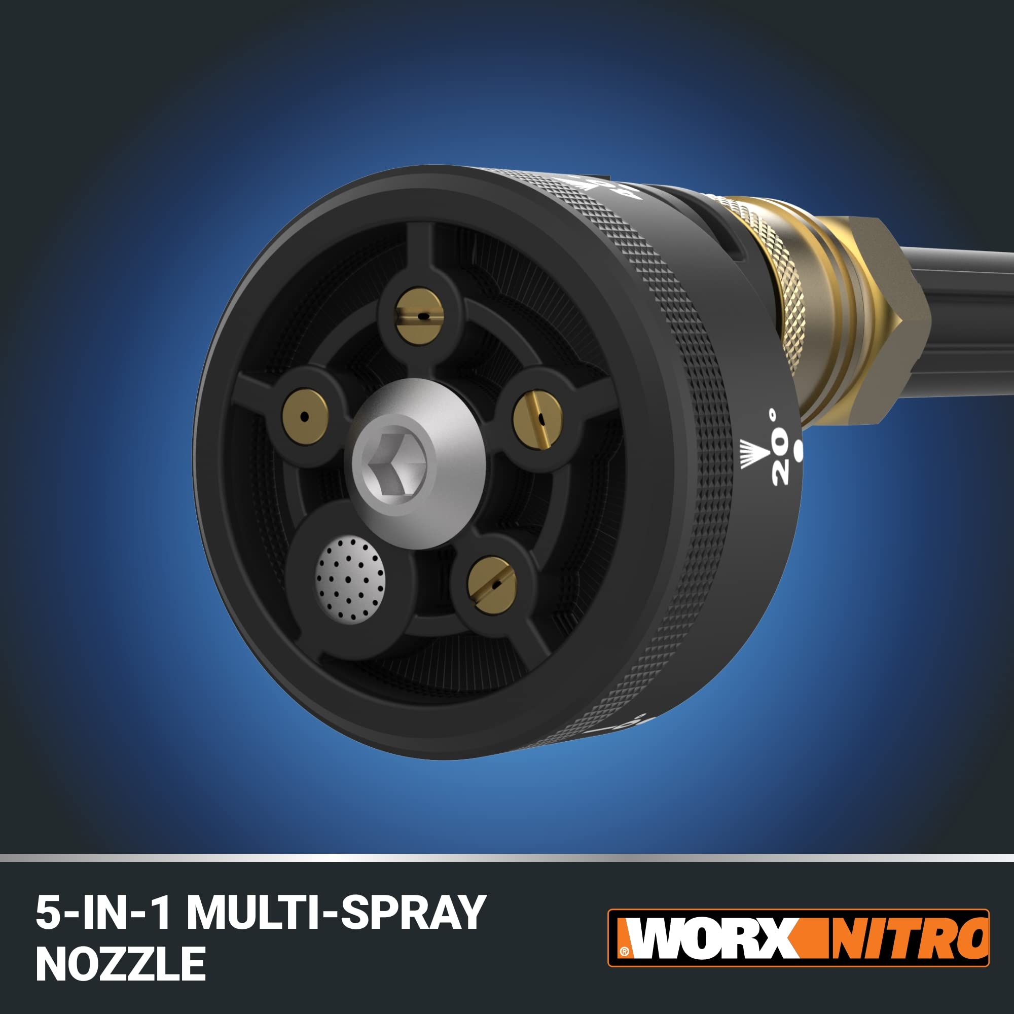 WORX Hydroshot Plus held in hand to show lightweight 4.41 lb. comfort