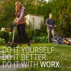 WORX expandable hose closeup demonstrating durable construction and reach