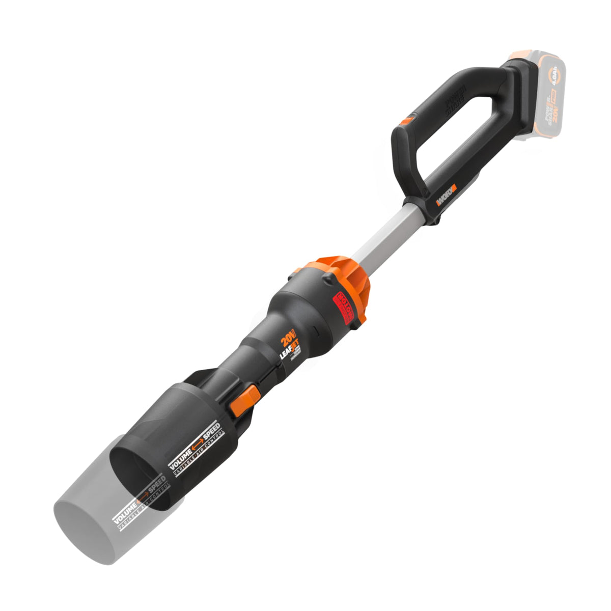 WORX Leafjet front view showing compact body and quick maneuvering benefit