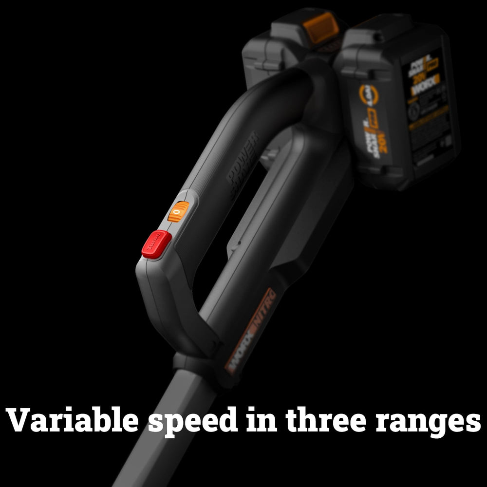 WORX Leafjet PowerShare battery slot showing cross-tool compatibility