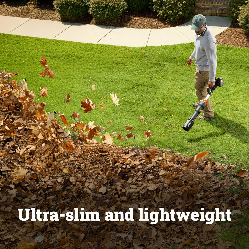 WORX Leafjet Turbo mode closeup emphasizing strong wet debris power