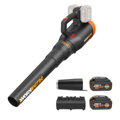 WORX Nitro front profile showing blower shape and nozzle, improved handling benefit