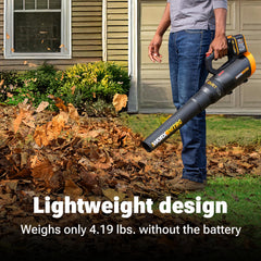 WORX Nitro side profile with handle showing lightweight balance and comfortable grip benefit