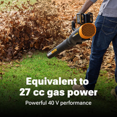 WORX Nitro with battery mounted illustrating PowerShare Pro compatibility benefit