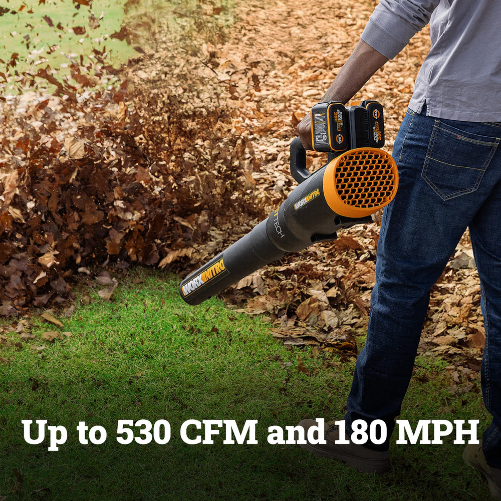WORX trimmer in use along garden edge reducing fatigue with balanced handling