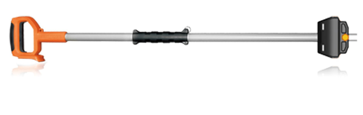WORX WA0169 front view showing pole attached to JawSaw for extended reach benefit