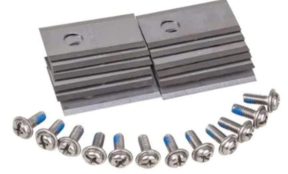 WORX WA0190 front packaging showing 12 reversible Landroid blades and screws for easy replacement