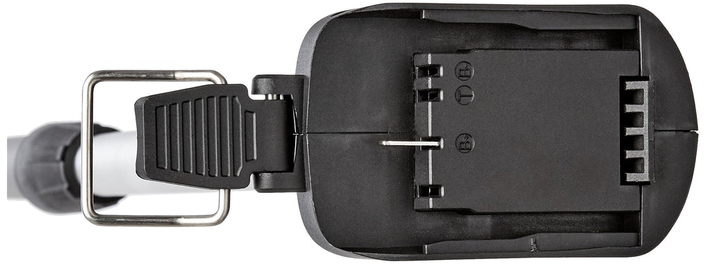 WORX WA4300 close-up of buckle and clamping lever for secure attachment