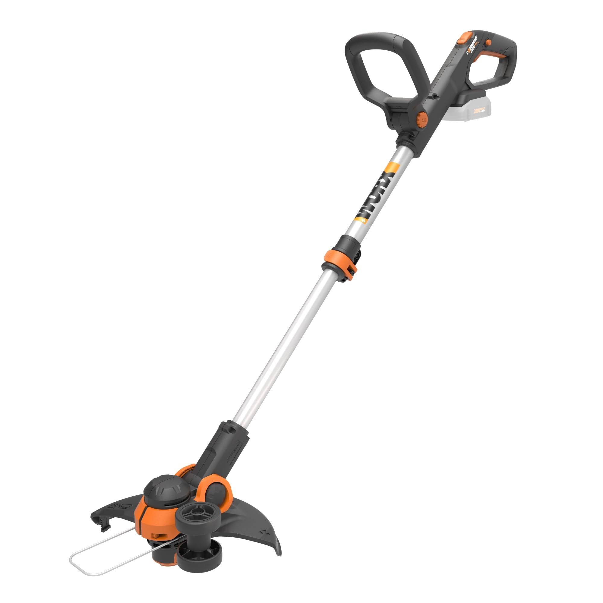 WORX WG163.9 front view showing compact trimmer and controls for easy handling