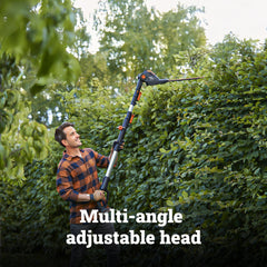 WORX WG252 rotating rear handle with shoulder strap for reduced fatigue