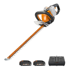 WORX WG284.1 front angle showing full 26 inch blade for faster trimming