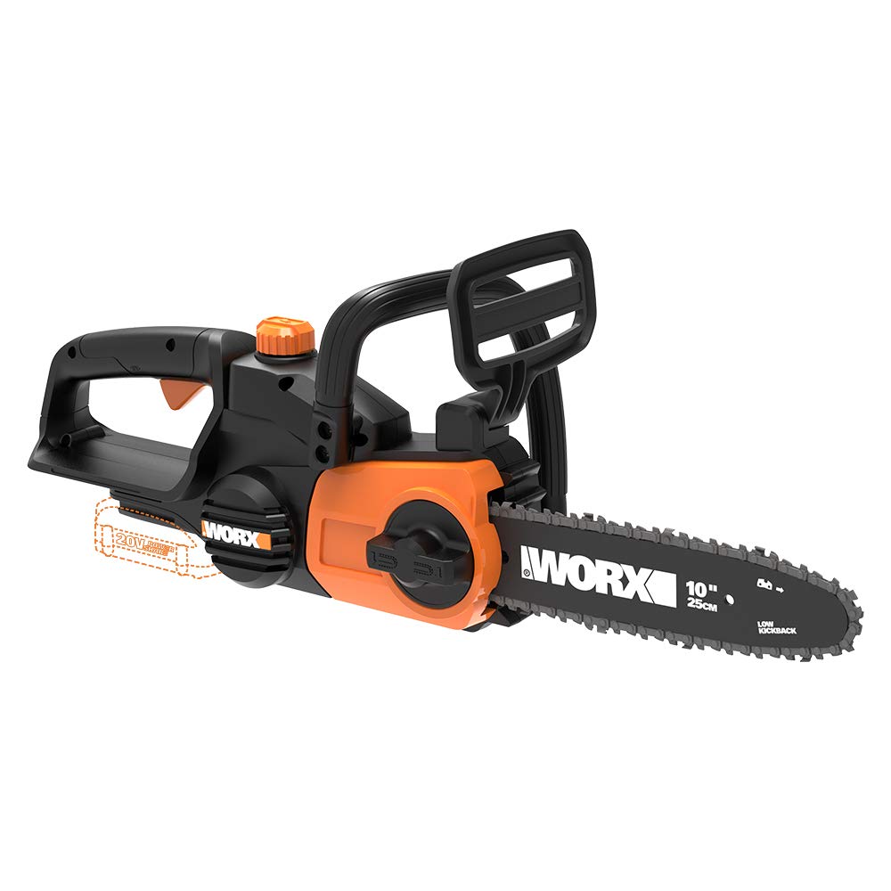 WORX WG322.9 front profile showing compact saw for easy handling