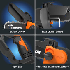 WORX WG324 beside a ruler showing scale and lightweight portability