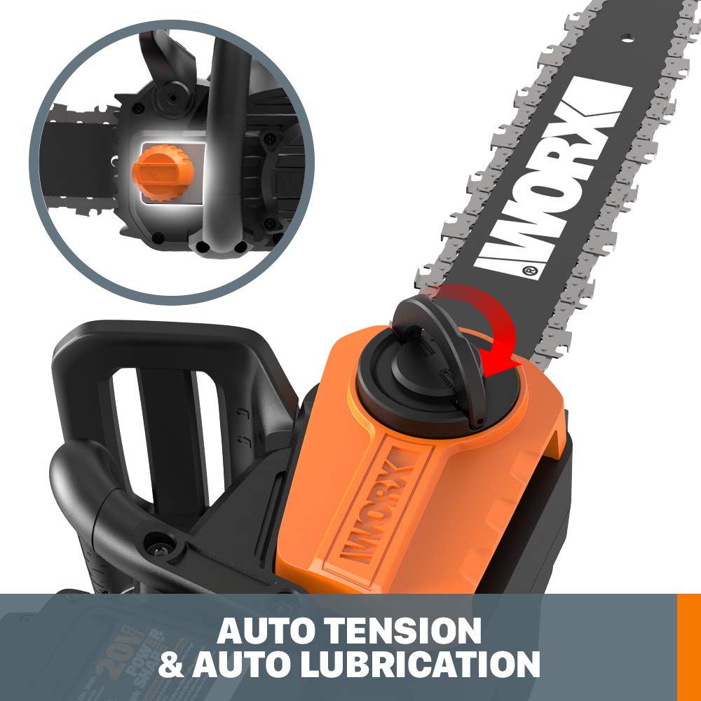 WORX WG384 two 20V batteries with dual charger for faster recharging