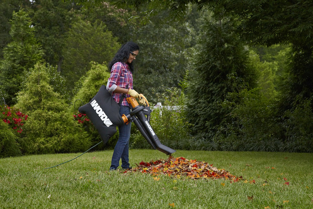WORX metal impeller close-up illustrating durable mulching performance and consistent shredding