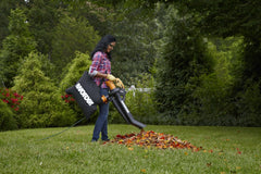 WORX metal impeller close-up illustrating durable mulching performance and consistent shredding