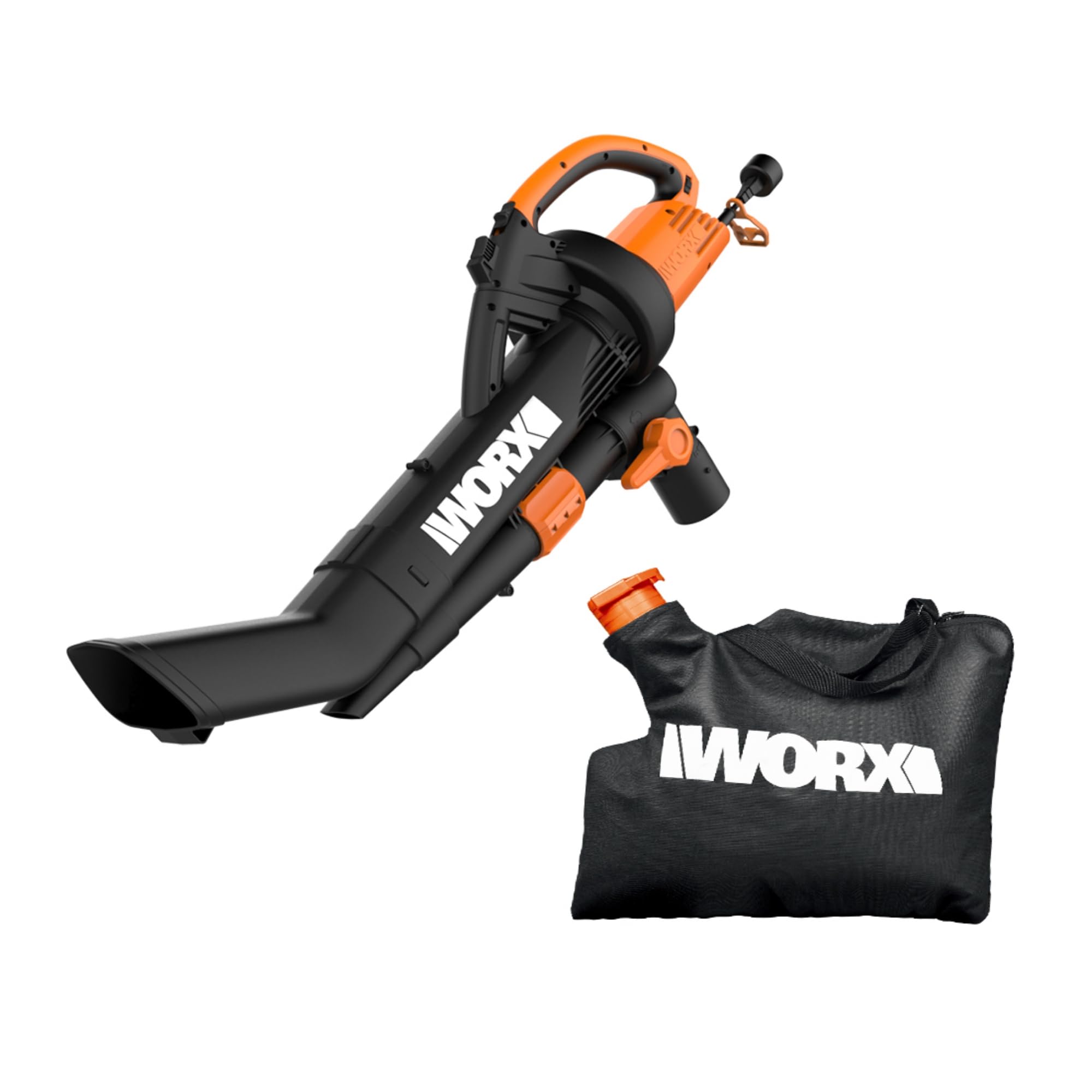 WORX WG509 front view showing compact 3-in-1 design and controls for efficient yard work