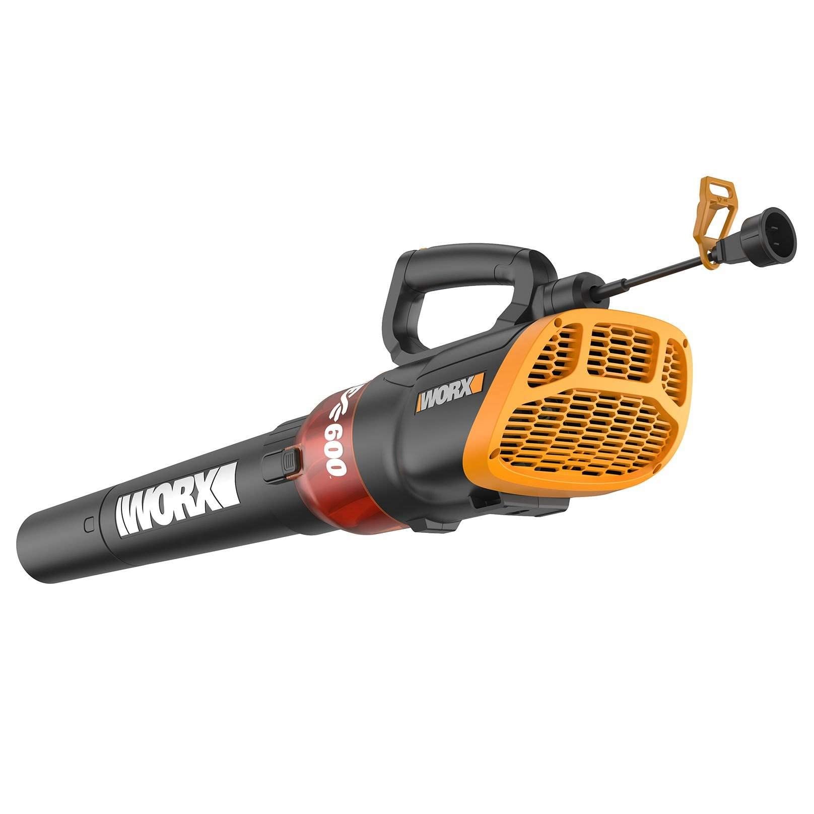 WORX WG520 next to shoe illustrating compact weight and portability