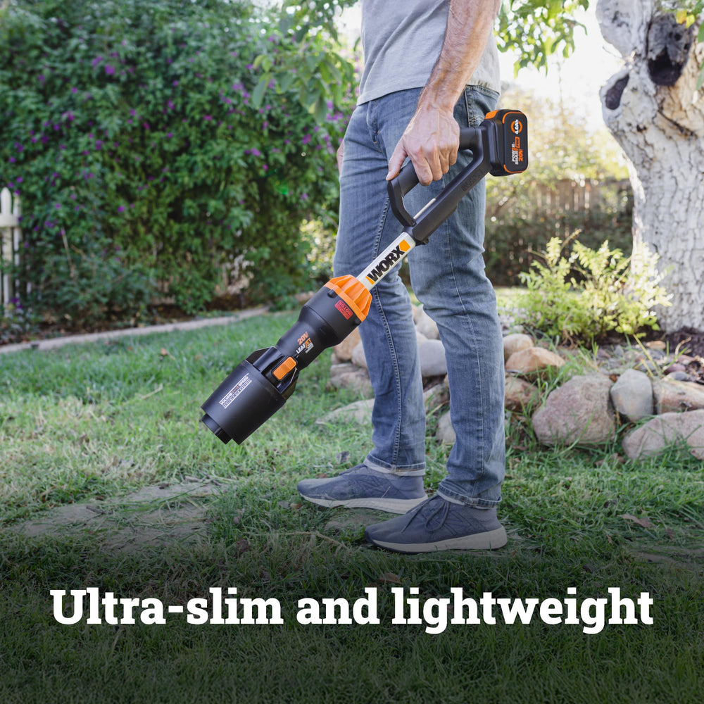 WORX WG543 nozzle detail highlighting variable air-control for tailored airflow