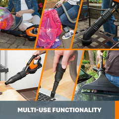 WORX detail brush close-up showing bristles for precise dust removal